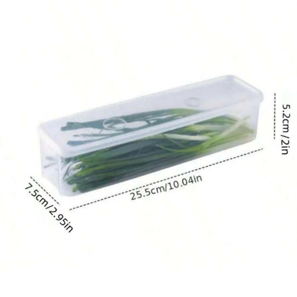 1/2/4Pcs Refrigerator Storage Boxes With Lid Plastic Fresh Keeping Box Kitchen Scallions Cilantro Eggs Noodles Sealed Container