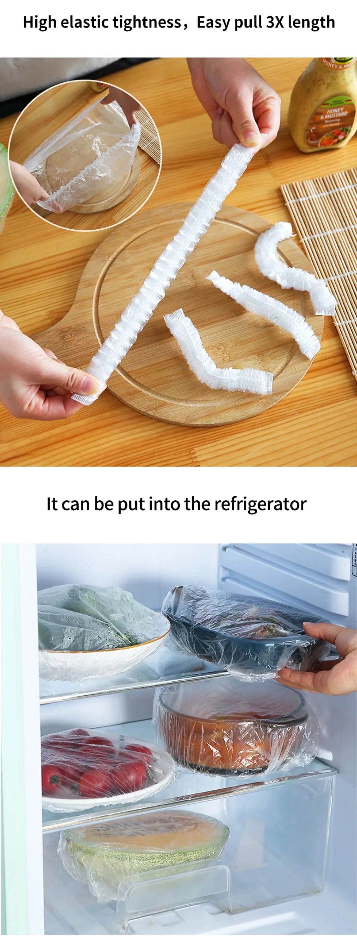 Reusable Disposable Food Cover Plastic Wrap Durable Elastic Food Lids for Bowls Elastic Plate Covers For Kitchen Food Saver Bag