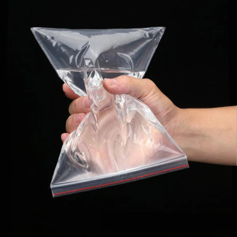 Thickened Zipper Sealed Bags Transparent Plastic Storage Bag for Small Jewelry Food Packing Reclosable Zipper Sealing Bags Pouch