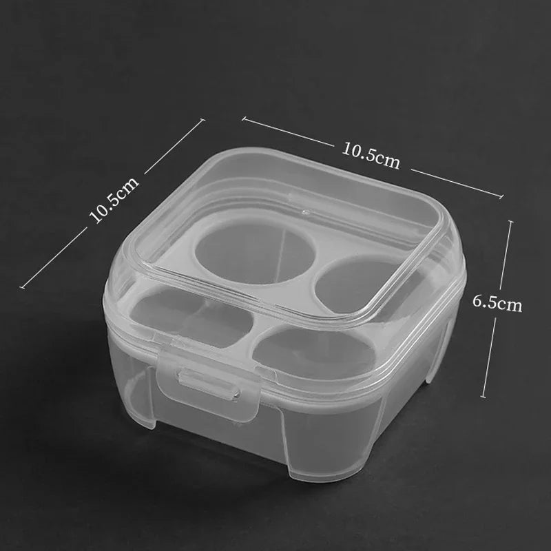 Portable Shockproof Eggs Box 4/8 Grids Storage Container Egg Holder Transparent Kitchen Organizer for Outdoor Camping Picnic