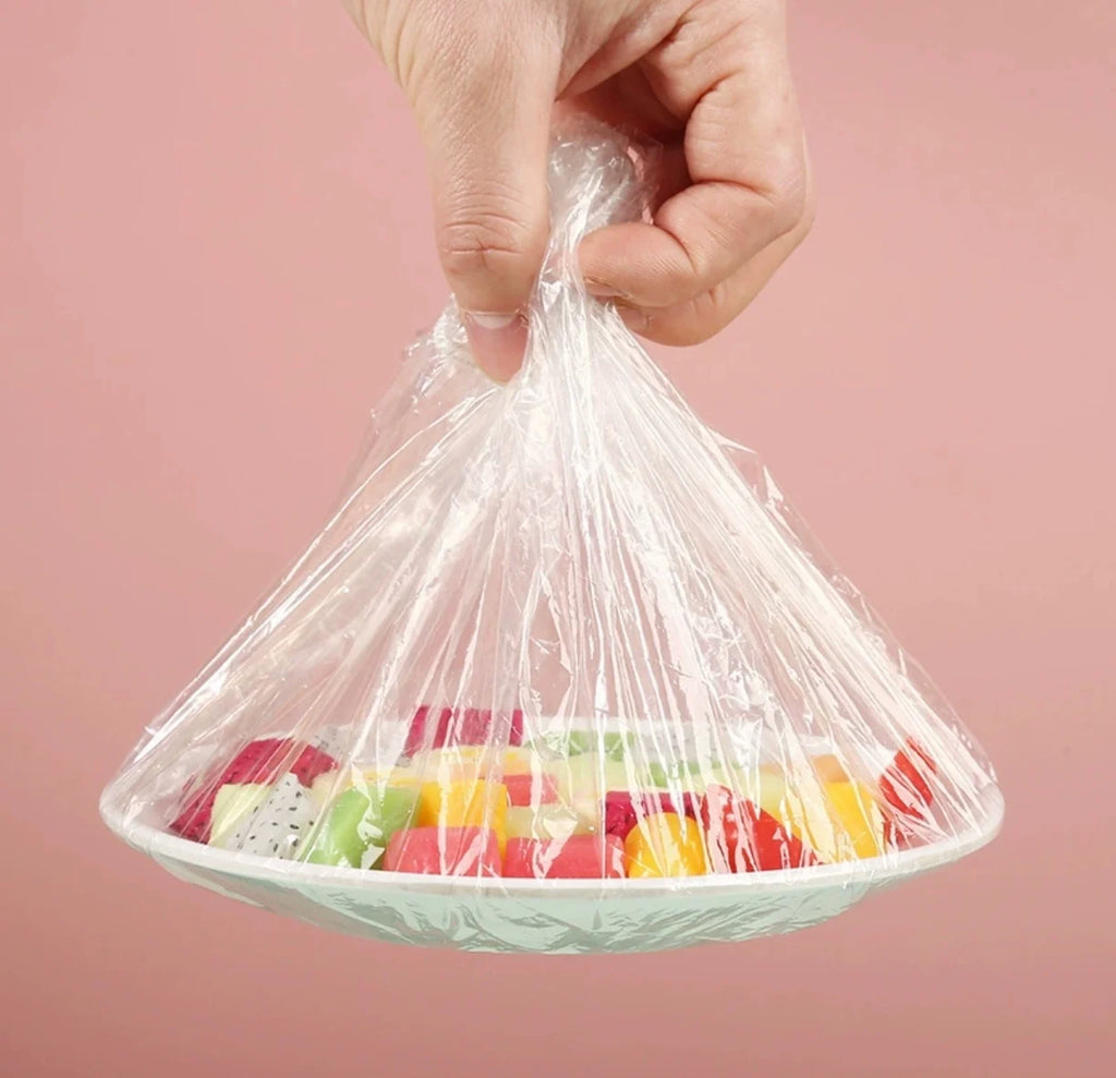 100 disposable food covers | plastic wrap | bowl covers | food-grade fresh-keeping plastic bags | essential for lazy people