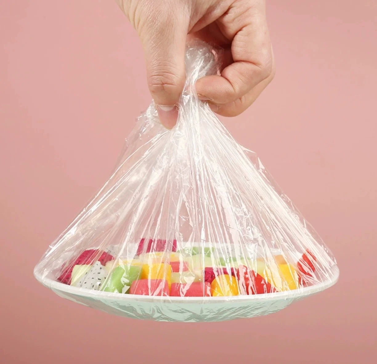 100 disposable food covers | plastic wrap | bowl covers | food-grade fresh-keeping plastic bags | essential for lazy people
