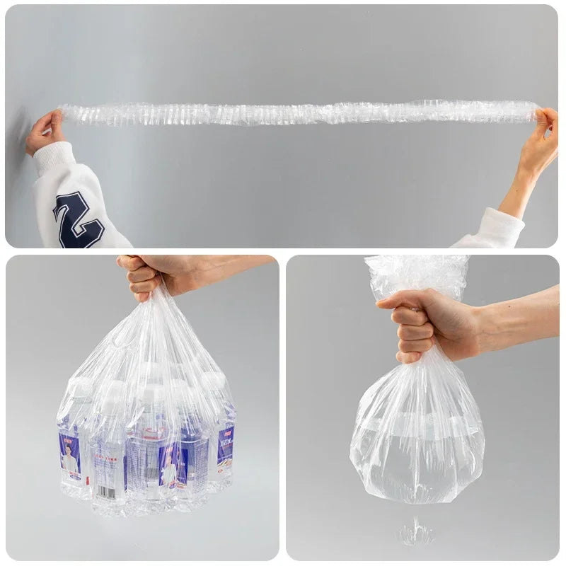 80/70/52/42cm Disposable Food Cover Wrap Food Grade Fruit Vegetable Storage Bag Elastic Plastic Bag Kitchen Fresh Keeping Bag