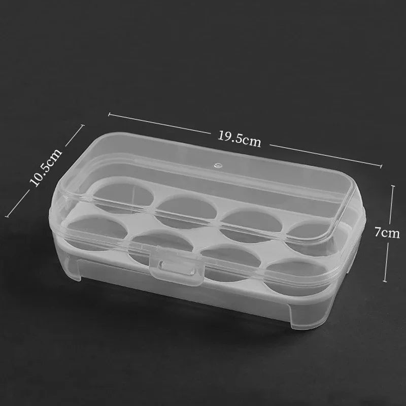 Portable Shockproof Eggs Box 4/8 Grids Storage Container Egg Holder Transparent Kitchen Organizer for Outdoor Camping Picnic
