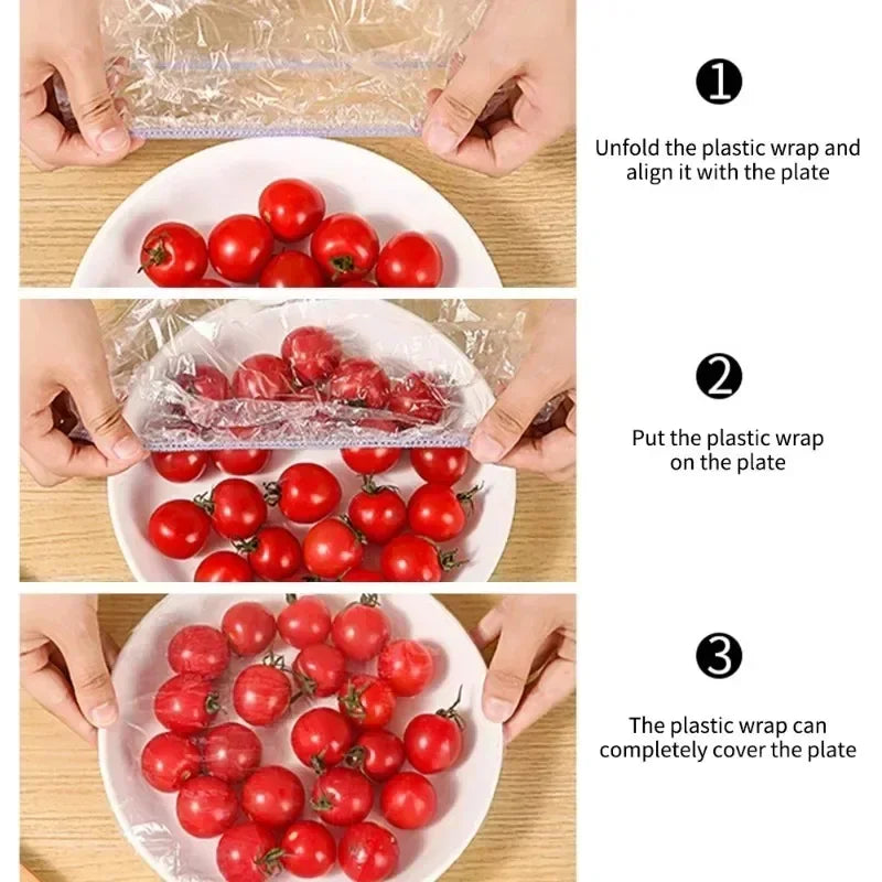 Reusable Disposable Food Cover Plastic Wrap Durable Elastic Food Lids for Bowls Elastic Plate Covers for Kitchen Food Saver Bag