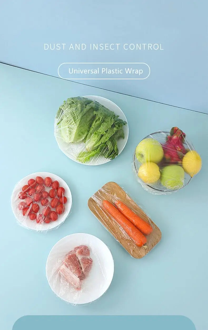 Disposable Food Cover Food Grade Plastic Elastic Food Lids Wrap Bags Refrigerator Fresh-keep Bag For Fruit Vegetable