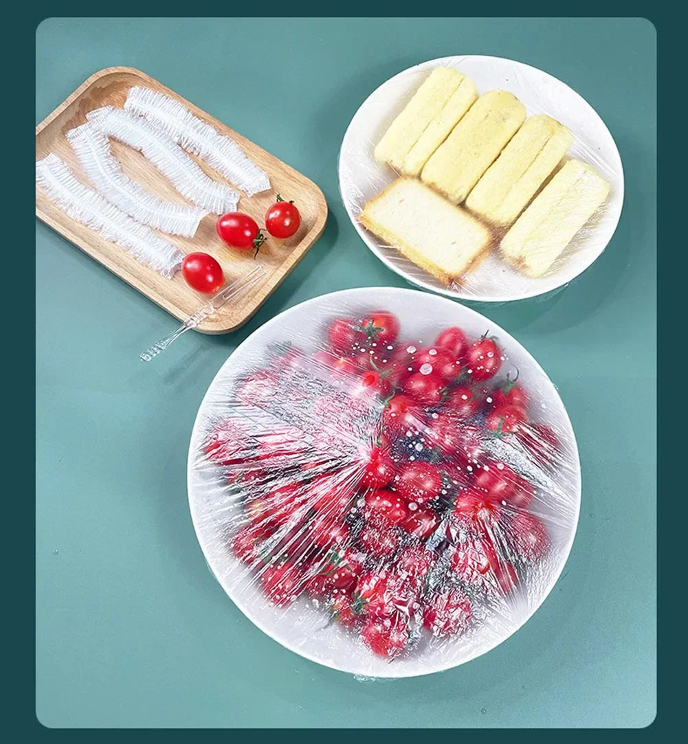 50-500pcs Wrap Disposable Food Cover,Elastic Food Bowl Protective Covers,Fruit Fresh-keeping Plastic Bag,Fruit Vegetable Cover