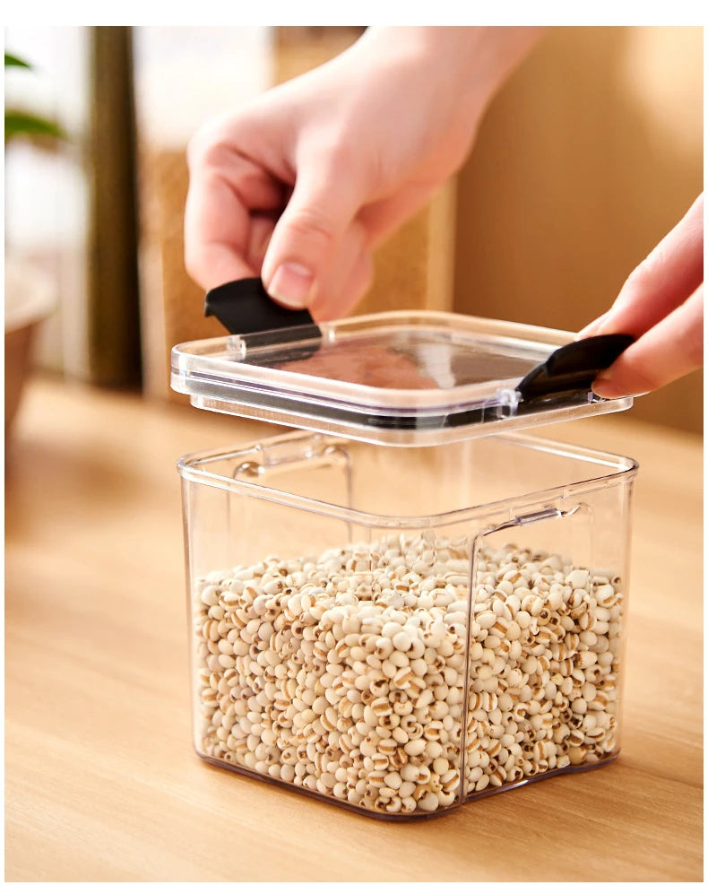 Sealed plastic food storage box cereal candy Dried jars with lid fridge storageTank containers household items kitchen organizer