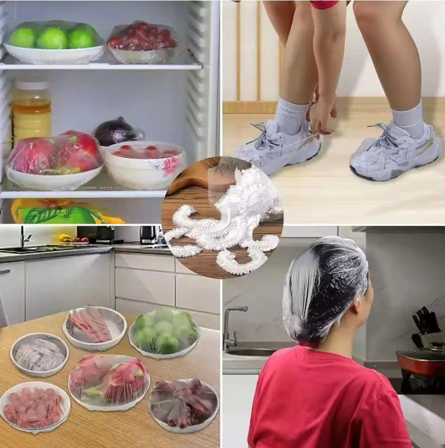 Food cover bags kitchens accessories nylon cover with rubber for food storage bags kitchen storage boxes food cover disposable