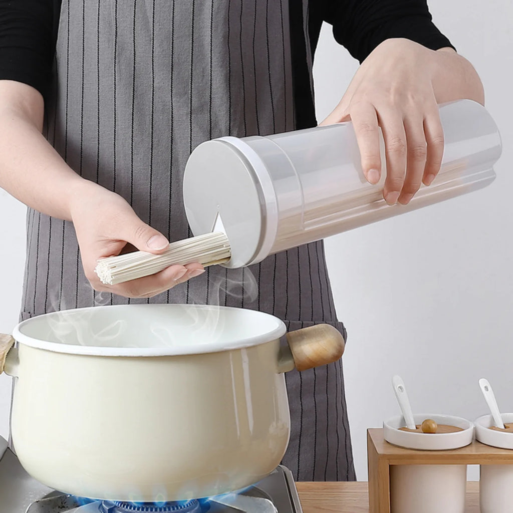 1pc Noodles Sealed Can Food Storage Spaghetti Noodle Pasta Container With Locking Lid Food Grade Plastic Kitchen Storage