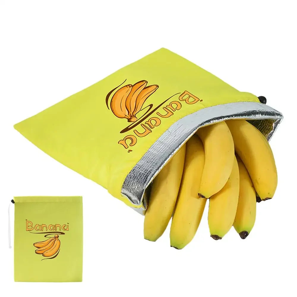 Preservation Storage Bags For Fruits Vegetables Fresh Keeping Reusable Drawstring Banana Bundle Pocket Lettuce Organizer