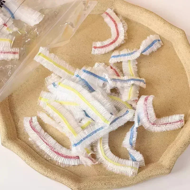 Colorful Disposable Food Cover Plastic Elastic Wrap Bags for Fruit Vegetable Fresh-keeping Bag Reusable Saran Wrap