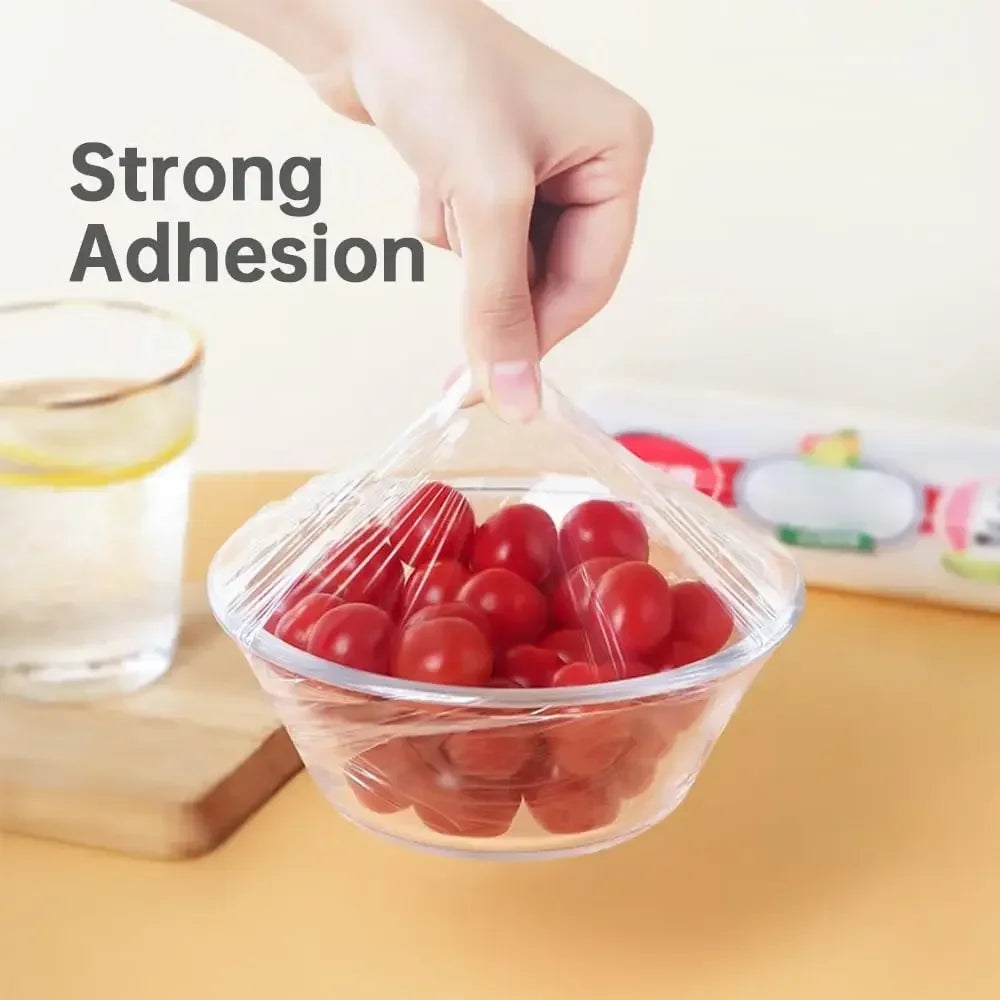 Microwavable Cling Film Wrap, Clear Plastic, Food Packing, Kitchen Storage Wrapping Film, Keeping Food Fres, 30cm * 100m