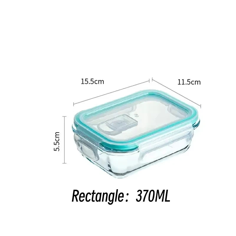 Glass Meal Prep Containers Lunch Box, Food Storage Containers with Locking Lids, Airtight Bento Box, Microwave Oven, Dishwasher