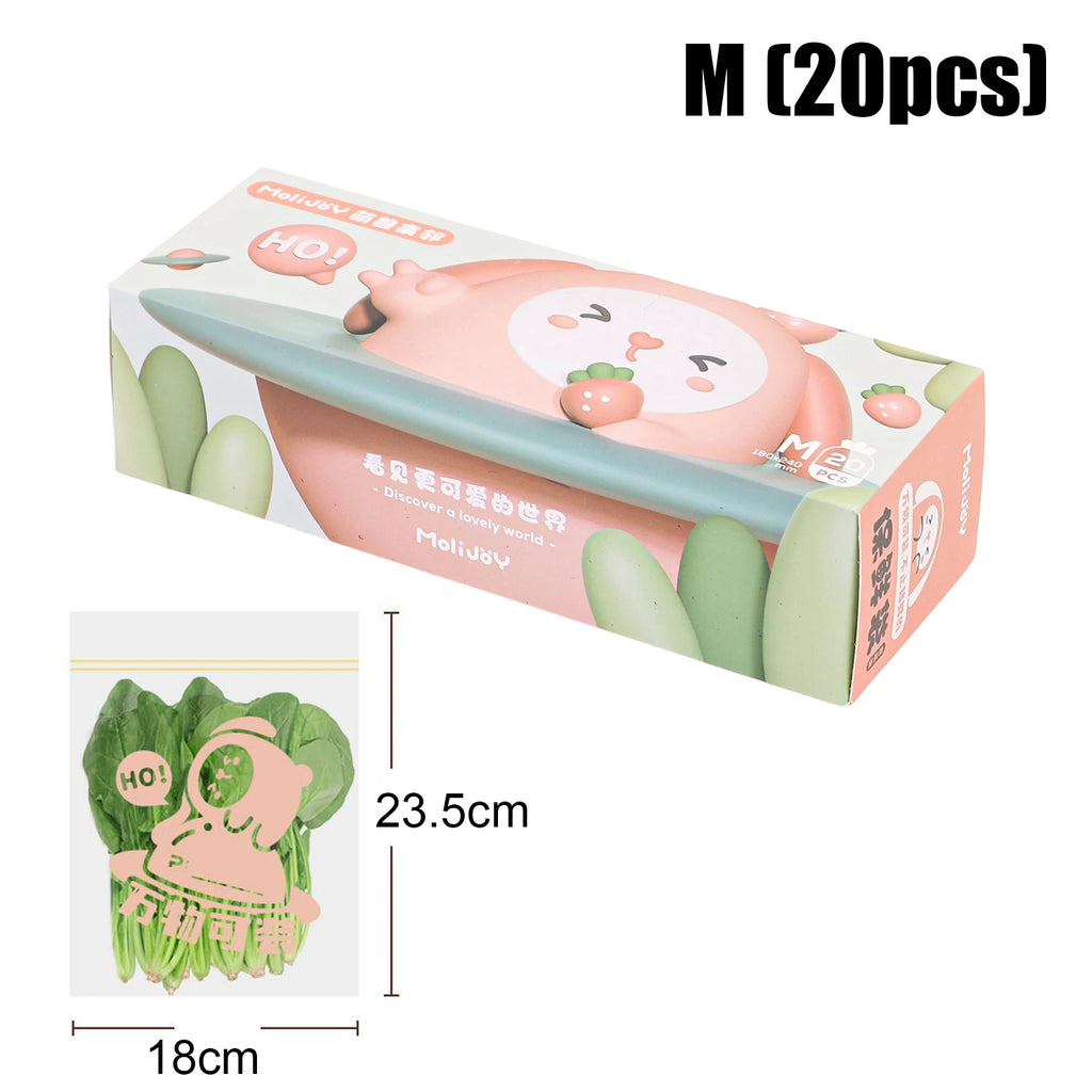 15/20/30PCS Fresh Keeping Bag for Vegetable Fruit Kitchen Food Freezing Preservation Sealed Bags with Zipper Home Storage Bags