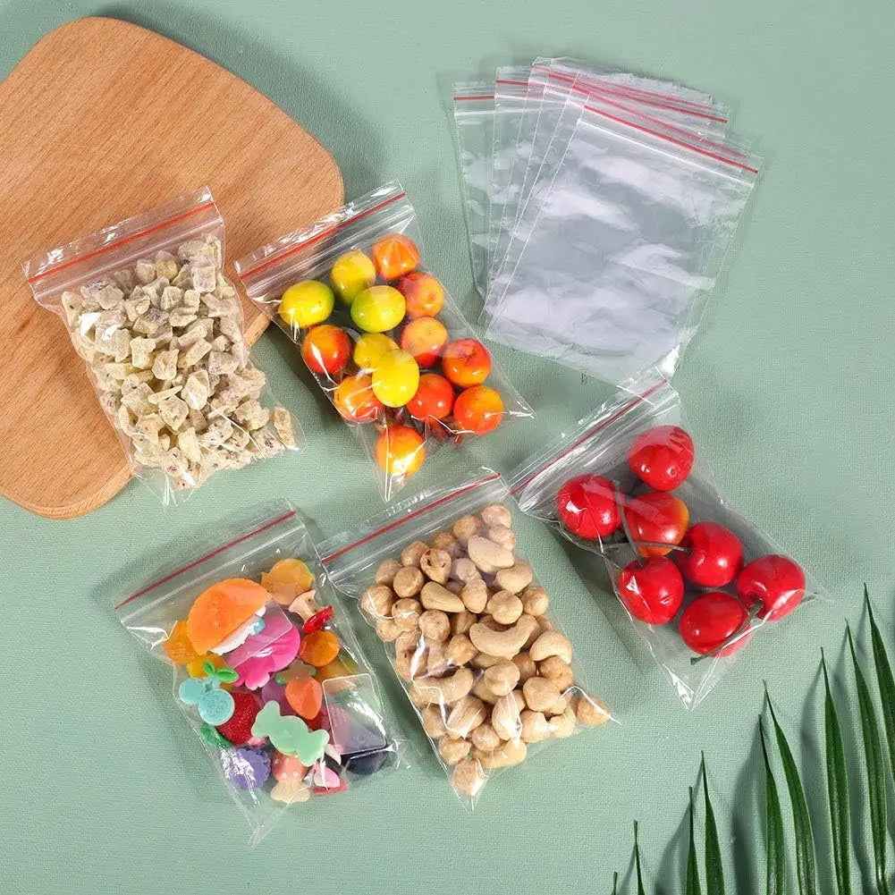 Thickened Zipper Sealed Bags Transparent Plastic Storage Bag for Small Jewelry Food Packing Reclosable Zipper Sealing Bags Pouch