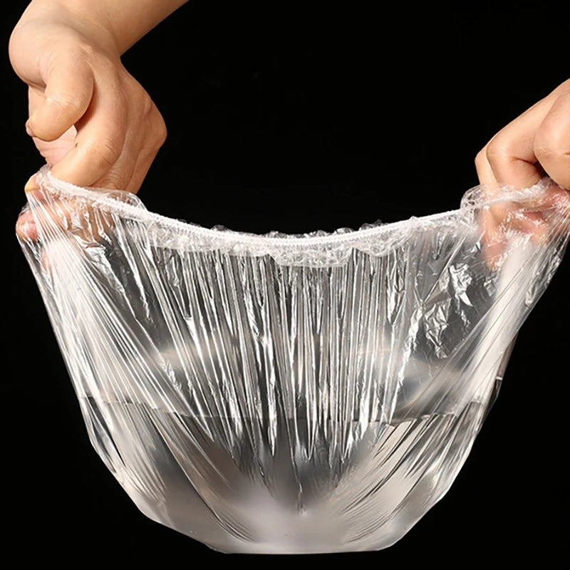 80/70/52/42cm Disposable Food Cover Wrap Food Grade Fruit Vegetable Storage Bag Elastic Plastic Bag Kitchen Fresh Keeping Bag