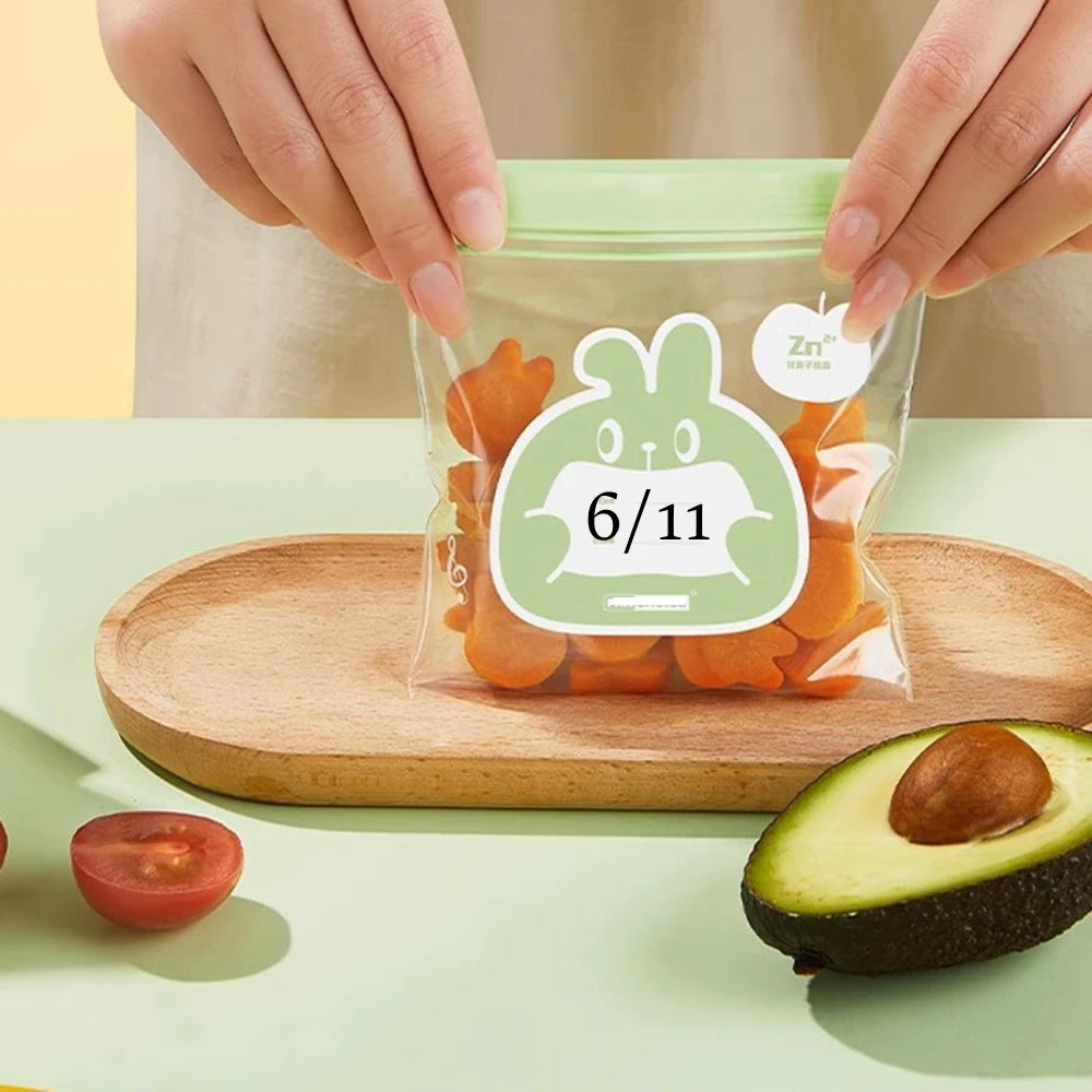 2 Pack Snack and Sandwich Bags Clear Storage Bag with Zip Mini Medium Food Storage Bag Freezer Camping Kitchen Fresh Keeping Bag